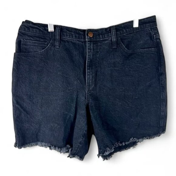 Universal Thread Black Denim Shorts - Size 14R - Sass Level: High Rise - Picture 1 of 4